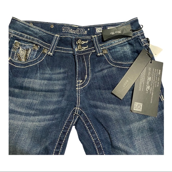 Miss Me Snake Camo Embellished Bootcut Jeans! - Picture 4 of 6